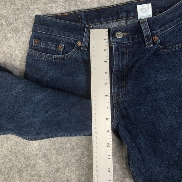 Vintage 90s Levi’s 514 Super Low Flared Leg 9 M JR. USA Denim Jeans Blue Baggy - Picture 6 of 12